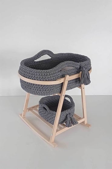 BabyTraum: NaturSchaukelwiege mit Unterkorb - PureBaby