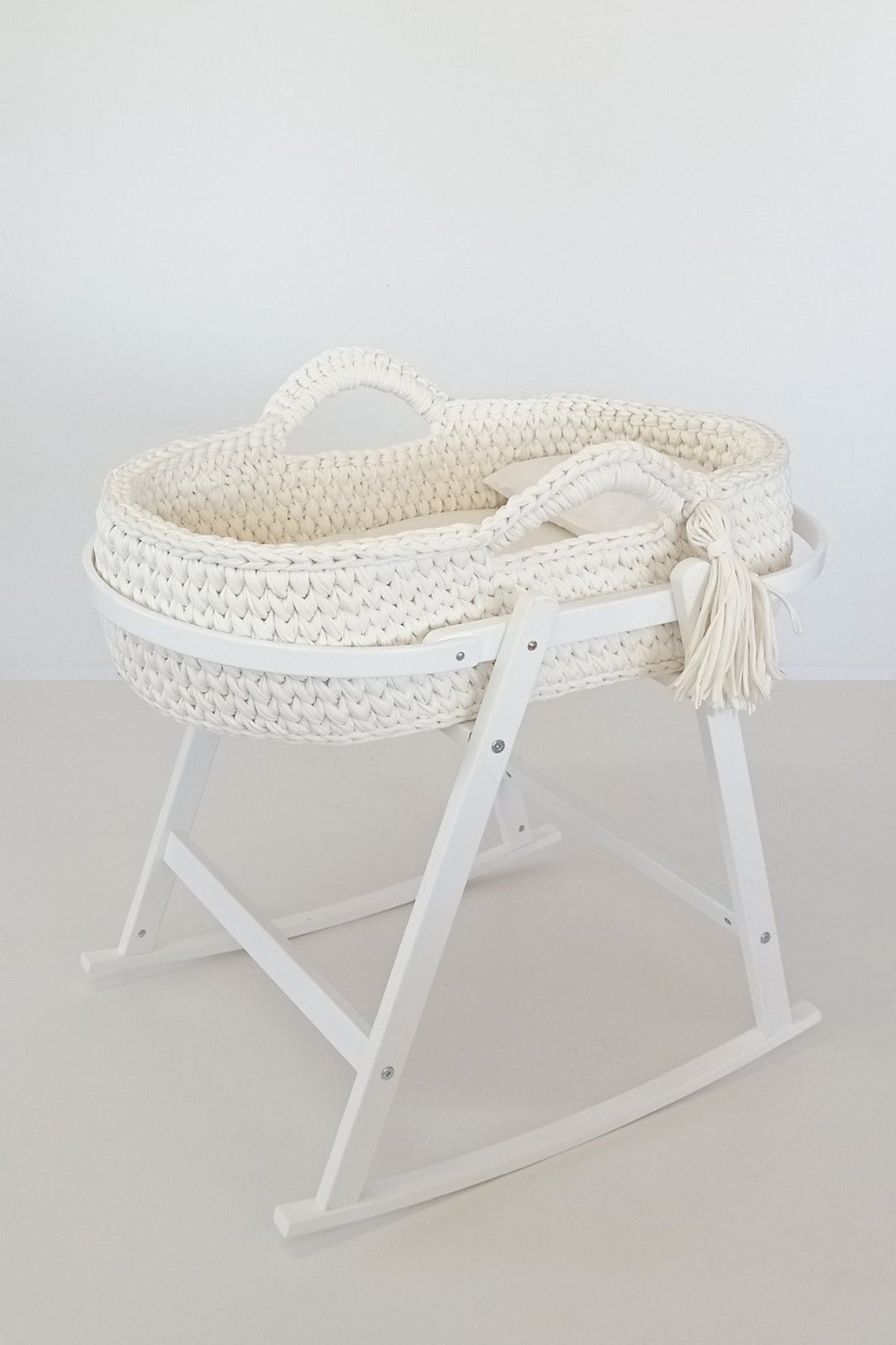 BabyTraum: NaturSchaukelwiege Weiß - PureBaby