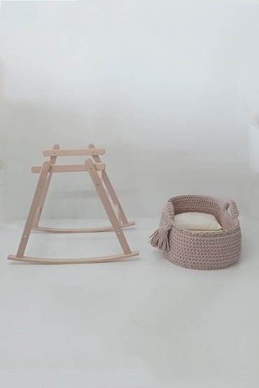 BabyTraum: NaturSchaukelwiege Beige - PureBaby